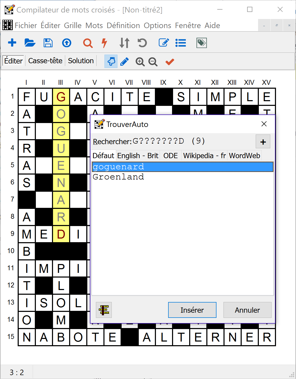 Crossword Compiler: Fonctionnalités