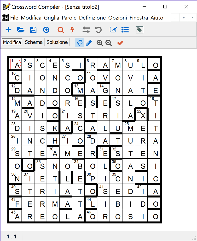 Crossword Compiler Funzionalità Crossword Compiler Funzionalità
