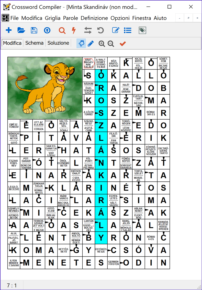 Crossword Compiler: Funzionalità