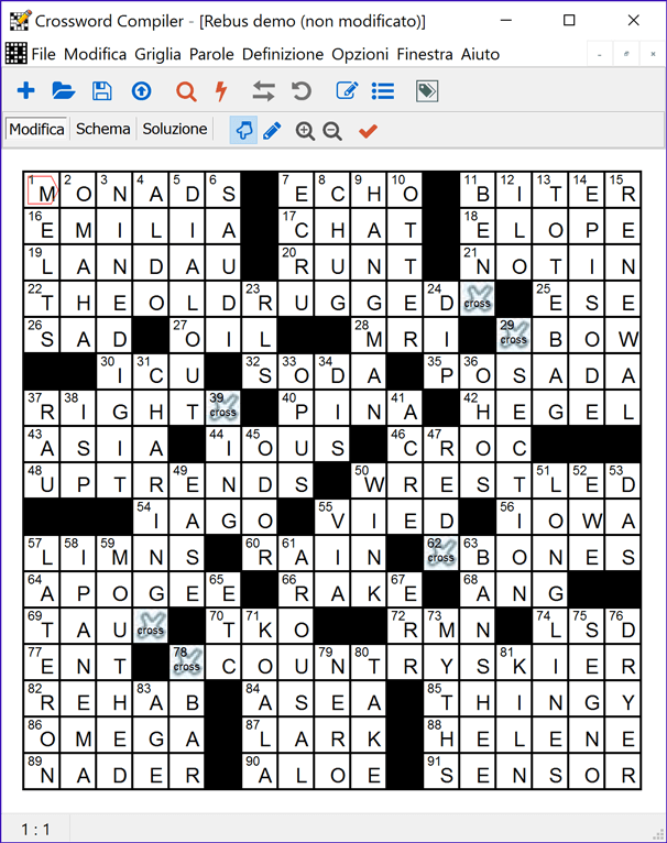 Crossword Compiler: Funzionalità