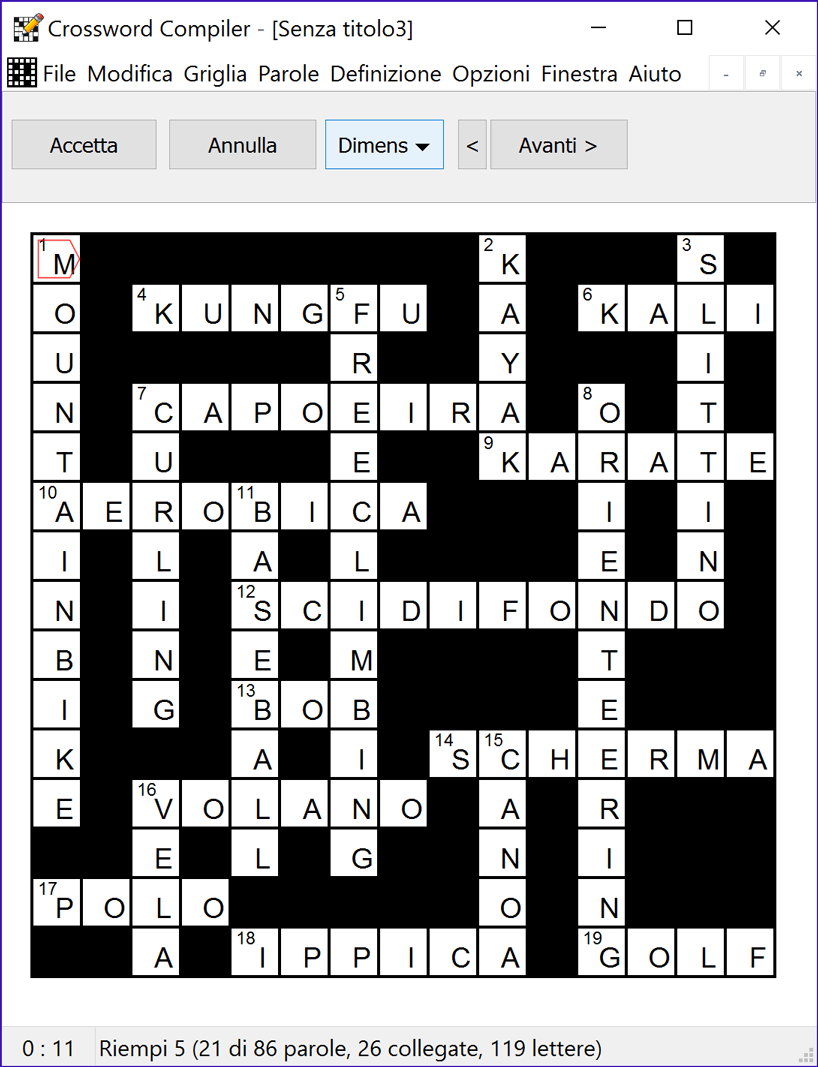 Crossword Compiler Crucipuzzle e crucintarsi