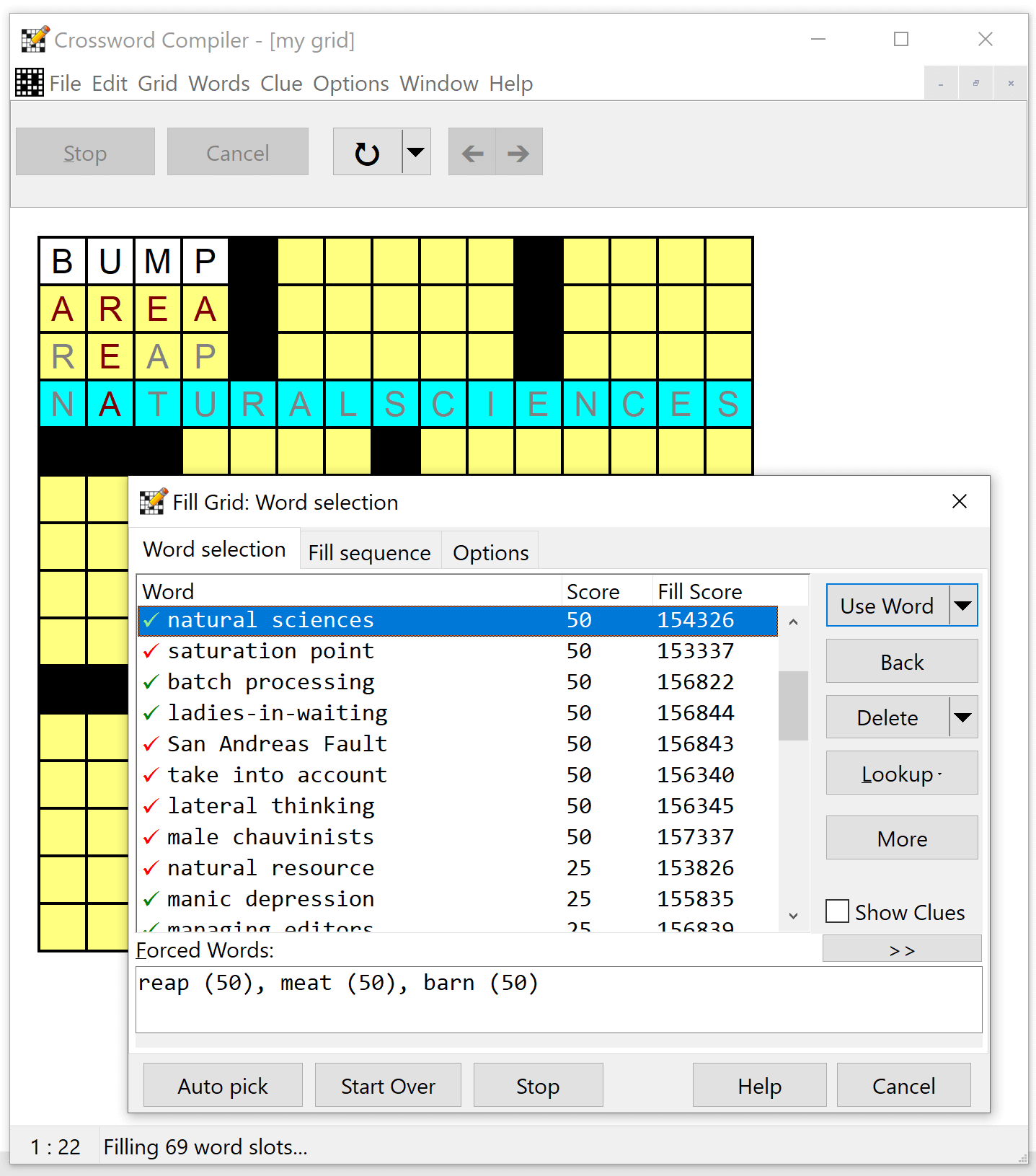 Crossword Compiler: Pro Grid Filler