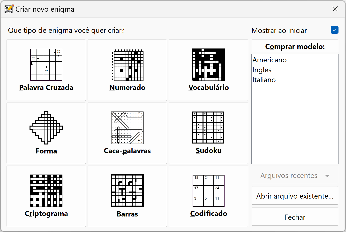 The New Puzzle window